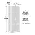 thumbnail image 5 of Maklaine Traditional Engineered Wood Storage Cabinet in Black Finish, 5 of 12