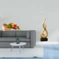 thumbnail image 2 of Escultura abstracta de resina de José Jesús, figura de llama, arte moderno, decoración de escritorio, recuerdo de José durmiendo para estante de mesa,, 2 of 8