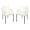 Ivory, variant on Loft Contemporary Vegan Leather Metal Armchair in Black - Set of 2