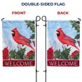thumbnail image 6 of America Forever Red Cardinal Garden Flag Double Sided Vertical 12.5 x 18 inches for Outdoor, Yard, Porch Welcome Winter Happy Holidays Snowbirds Snowfall Red Flowers Garden Décor, 6 of 7