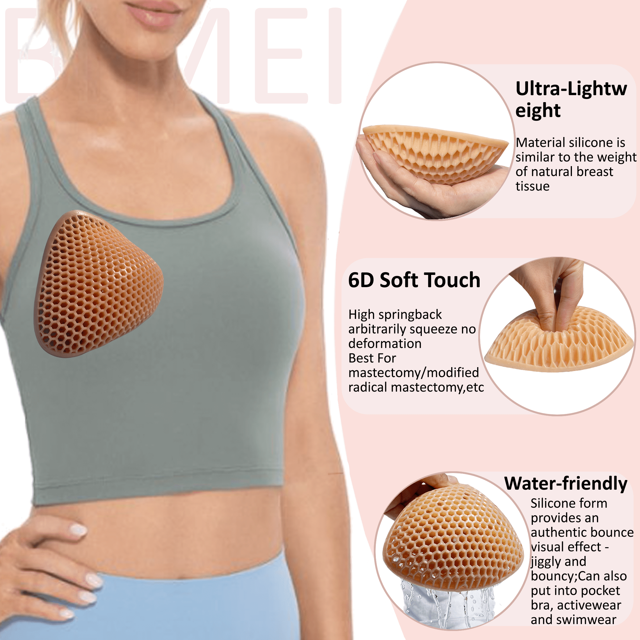 Amoena Sostegno In Silicone Per Seno Protesi Seno Mastectomia Amoena  Copertura Per Protesi Per