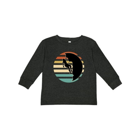 

Inktastic Rock Climbing Mountain Climber Silhouette Boys or Girls Long Sleeve Toddler T-Shirt