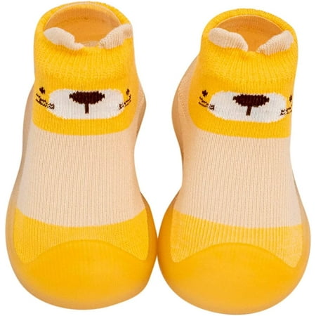

QWZNDZGR Casual Silicone Lightweight Non-Slip Shoes Toddler Ankle Socks Baby Toddler Sock Shoes TPE Sole Non-Skid