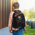 thumbnail image 6 of Yiaed Butterfly Flower Skull Print School Backpack College Backpack Daypacks for Students High School Spacious and Durable Daypack for Work and Travel-One Size, 6 of 6