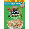 thumbnail image 3 of Kellogg's Apple Jacks Cold Breakfast Cereal, Kids Cereal, Family Breakfast, Family Size, Original, 23oz Box (1 Box), 3 of 8