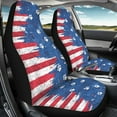 thumbnail image 3 of ZIATUBLE American Flag Front Seat Cover Set Dog Paw Vehicle Seat Protector Car Cover Fit for Cars Sedan SUV 2 Pcs Breathable Driver Seat Covers Auto Interior Accessory for Women for 4th of July, 3 of 7
