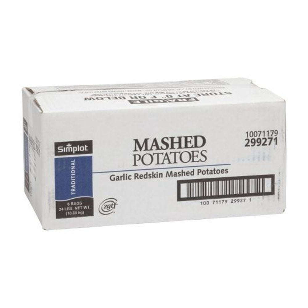 Simplot Classic Garlic Redskin Mashed Potato, 4 Pound - 6 per case.