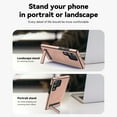 thumbnail image 2 of Magnetic for Galaxy S23 Ultra Premium PU Leather Case,Built-in Invisible Stand [Compatible with Magsafe] Protective Slim Kickstand Phone Cover Compatible with Samsung Galaxy S23 Ultra, Rosegold, 2 of 9