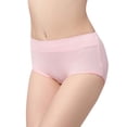 thumbnail image 1 of iOPQO panties for women Womens High Waisted Cotton Underwear Ladies Soft Full Briefs Panties Women's Panties Pink XL, 1 of 5