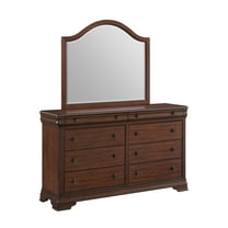 Picket House Furnishings Stark 8-Drawers Bedroom Dresser & Mirror Set in Cherry