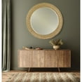 thumbnail image 4 of Varaluz Athena 40-in Round Wall Mirror - French Gold/Natural Seagrass, 4 of 8