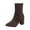 Brown, variant on Women's Ankle Boots Fashion Stiletto High Heel Booties Dress Point Toe Boot Black 35