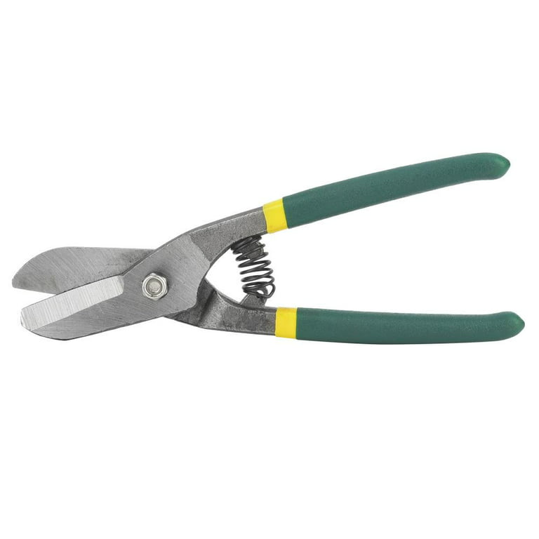 Steel Scissors, Long Straight Cut Tin Snips Cutting Shears Power Cutter  with Comfortable Grip, 8” Heavy Duty Metal Scissors for Cutting Metal Sheet,  Hard Material, Gardening 