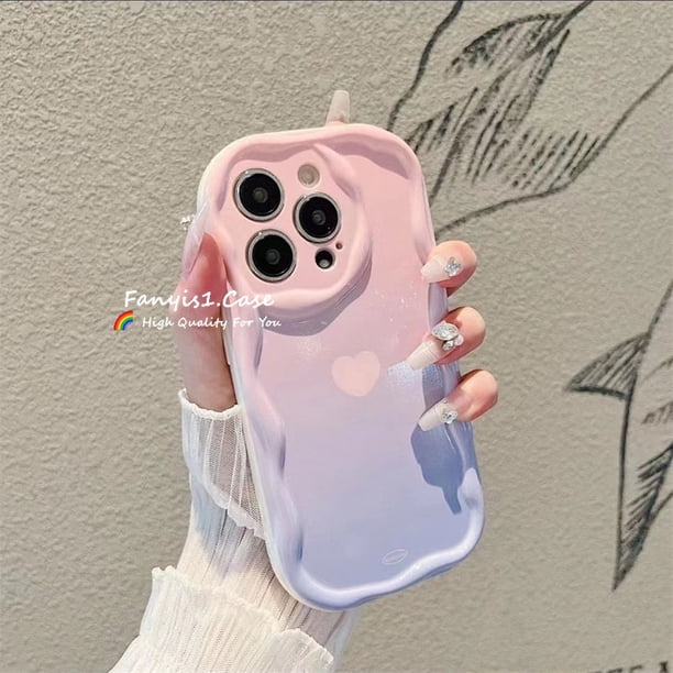 Carcasa Compatible Para iPhone XR 14 13 11 12 Pro Max 8 7 6 6s Plus SE 2020 XS Moda 3D Wave Colorido Gradiente Ilustración Creativa Funda De Teléfono Protección Suave Cubierta Trasera