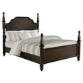 thumbnail image 3 of Coaster Andover Four Poster Traditional Wood Queen Bed in Dark Oak, 3 of 8