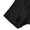 thumbnail image 7 of LpwkSSA Men Casual Round Neck Printing Pullover Fitness Sports Shorts Sleeves T Shirt Blouse Black L, 7 of 7