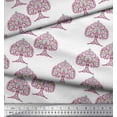 thumbnail image 2 of Soimoi Tissu Satin Modal Tissu à Blocs d'Arbres Imprimé au Mètre 42 Pouces de Large, 2 of 3