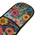 thumbnail image 4 of Yayeee Double Oven Mitt Kitchen Heat Resistant Baking 35" x7" Quilted Glove, Orange Colorful Flowers, 4 of 6