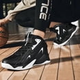thumbnail image 2 of Men' High-Top Basketball Sneakers with Arch Support & Non-Slip Sole - Thick Cushioned Sole Suitable for Running, Training, Outdoor Sports - Breathable Athletic Trainers, 2 of 2
