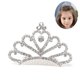 thumbnail image 1 of Princesa Tiara Peine, accesorios para el pelo con diamantes de imitación de cristal de flores para niñas Feliz Sencillez, 1 of 5