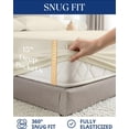 thumbnail image 5 of 100% Egyptian Cotton Twin XL Sheets Sets 3-Piece - 400 Thread Count Sateen Weave, Cooling, Hotel Luxury Deep Pockets Bed Sheet Set, Extra Long Twin Sheets for Dorm - Ivory, 5 of 8