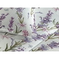 thumbnail image 3 of Ambesonne Floral Quilted Bedspread Set 3 Pcs, Minimalist Spring Romance, Twin, Violet Pink and Green, 3 of 4