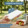 thumbnail image 6 of SIGNORA WARE Deli Meat Containers with Lids Set of 2 Airtight Stackable White, 6 of 8