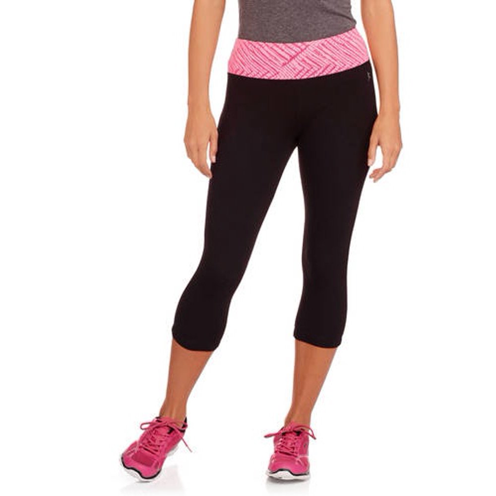 Danskin Now Women's Capri Tights with Textured Waistband