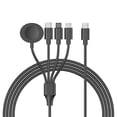 thumbnail image 1 of YUANOU 4 In 1 Micro USB Type C Lighting Magnetic Charging Cable for Apple Watch Series IPhone 14 13 12 11 Pro Max Samsung Charger Cable(D), 1 of 7