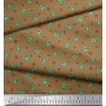 thumbnail image 3 of Soimoi Velvet Fabric Heart & Pizza Slice Food Print Sewing Fabric Yard 58 Inch Wide, 3 of 3