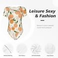thumbnail image 4 of Pofeuu Peaches Print Short Sleeve Body Suits Women Round Neck Bodysuits for Women Onesie Adult Set Body Suit-X-Large, 4 of 7