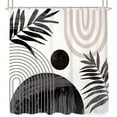 thumbnail image 6 of Abstract Black Boho Mid Century Shower Curtain for Bathroom Decor 72Wx72H Inches Modern Tropical Plant Leaf Minimalist Geometric Pink Arch Aesthetic Fabric Waterproof Polyester 12 Pack Hooks, 6 of 6