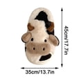 thumbnail image 2 of Fuzzy Cow Slippers Cute Warm Slippers Cozy Cotton Shoes Animal Shape Slip-on38-39, 2 of 3