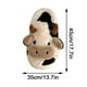 thumbnail image 2 of Pantuflas de vaca peludas, pantuflas cálidas lindas, zapatos de algodón acogedores, sin cordones con forma de animal, 2 of 4