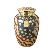 Perfect Memorials Large Old Glory Brass Cremation Urn