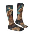 thumbnail image 3 of Haiem Tree Meditating Golden Retriever Socks, Funny Novelty Crazy Design Cotton Socks Sports Socks Knee High Socks For Men, Women,1Pairs - Gift For Working Friends, 3 of 8