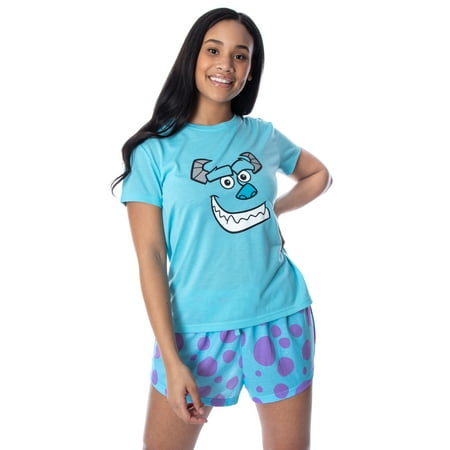 

Disney Women s Monsters Inc. Sulley Shirt Top and Sleep Shorts Pajama Set (LG)