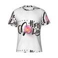 thumbnail image 4 of Vsdgher Happy Mother's Day (3) Print Men's Dry Fit Mesh Athletic Shirts Moisture Wicking Tennis T-Shirt Tops, 4 of 9