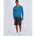 thumbnail image 5 of Real Essentials 4 Pack: Men's Dry Fit Long Sleeve V-Neck Active T-Shirt - Athletic Outdoor UPF 50+ (Available in Big & Tall), 5 of 6
