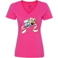 thumbnail image 3 of Inktastic Tragedy and Comedy Stage Masks Women's V-Neck T-Shirt, 3 of 5