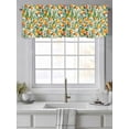 thumbnail image 3 of Curtain Valance for Windows,Summer Watercolor Lemon Green Leaf Kitchen Valances Rod Pocket Short Curtains,Plant Flower Seamless Window Treatment Panel for Bedroom Bathroom 60"x18", 3 of 7