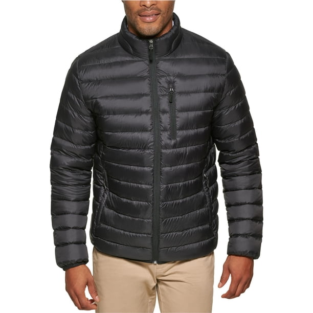Club Room Mens Down Packable Quilted Puffer Jacket, black, XL