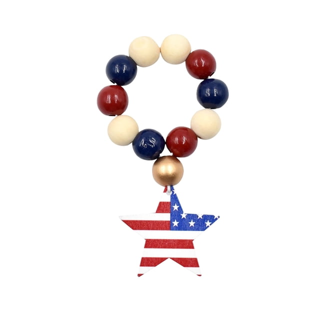 Fareti Bead Star Napkin Rings Patriotic Napkin Holders for Dining Table Decor Rustic Kitchen and Holiday Parties Effortless Maintenance and Secure Napkin Holder