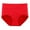 Red, variant on Luxalzxs Tummy Control Underwear for Women Fashion Casual Solid Color High Stretch Panties Briefs Comfortable Cotton High Waist Underwear Panties