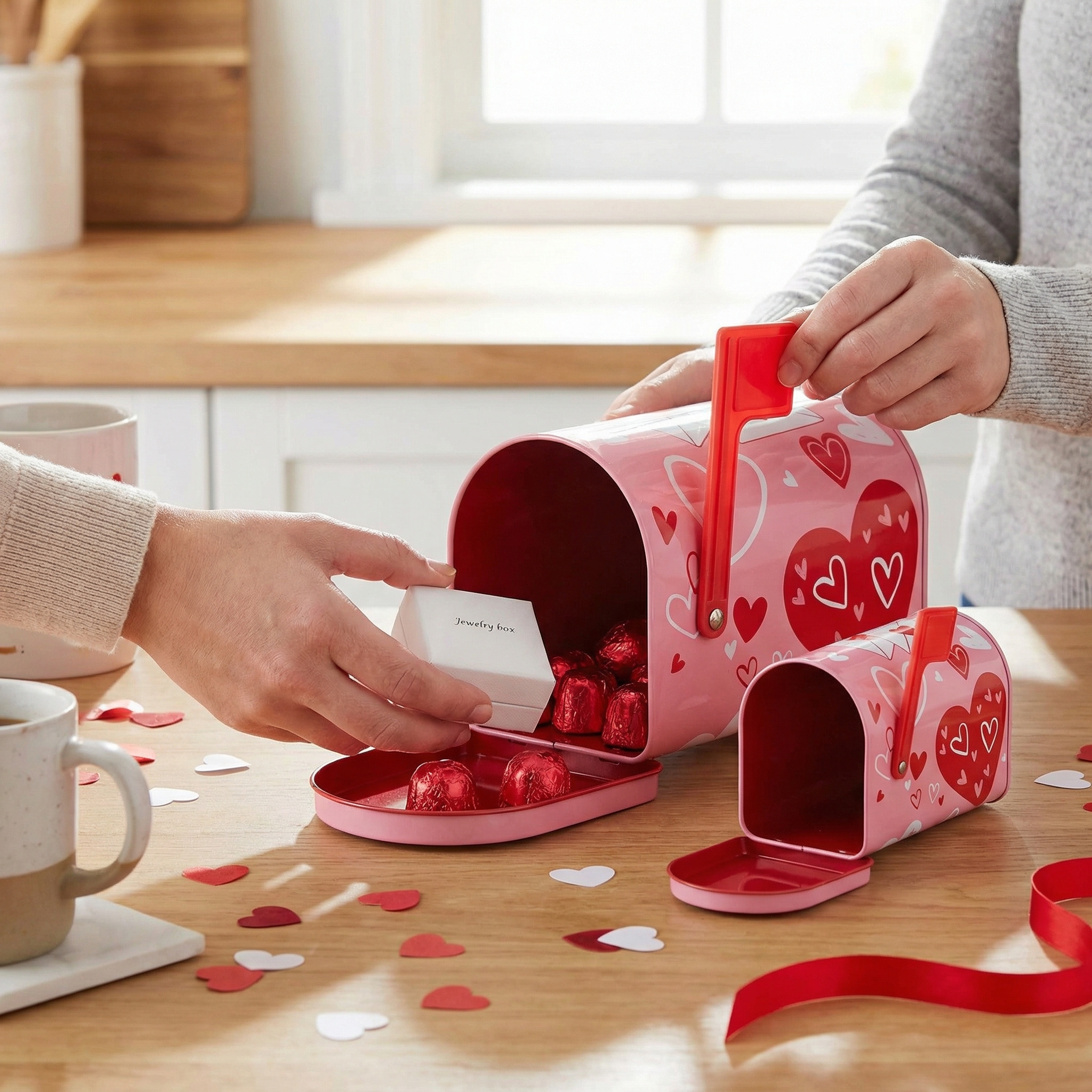 Amscan Valentine's Day Mini Tin Mailbox with Heart Design – 10
