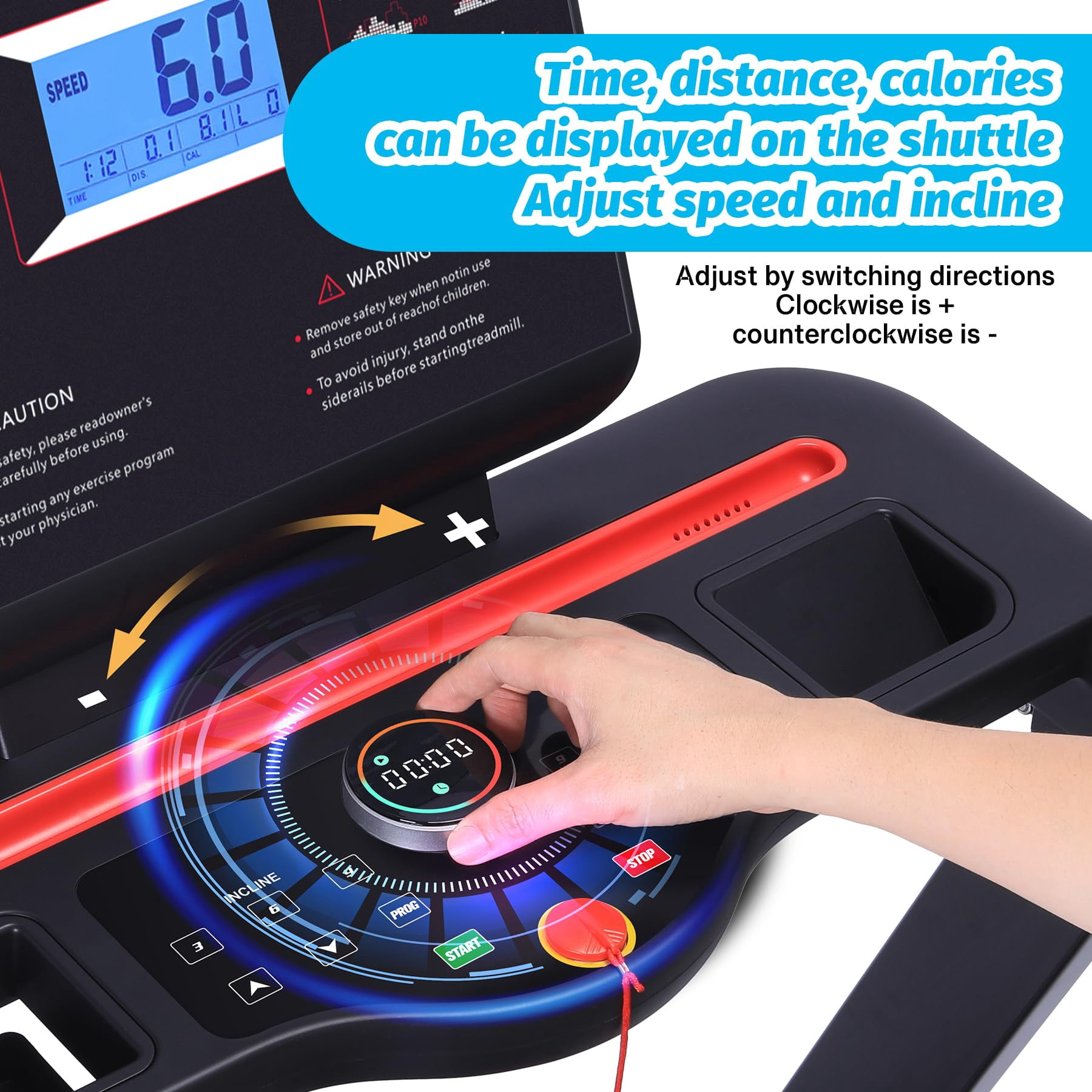 TROPOW Walking Pad Treadmill,Treadmills for Home, Treadmills for Home Small,with Heart Sensor,3.5 HP Quiet Brushless, 8.7 MPH, Shuttle Buttons,48in*18in Running Area,Running Machine