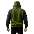 thumbnail image 5 of Color Block Hoodie Men Novelty Casual Long Sleeve Work Athletic Hoodies Sweatshirts Winter Drawstring Hooded Pullover with Kangaroo Pocket Multicolor M, 5 of 5