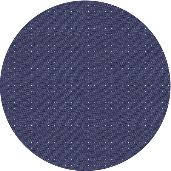 Ahgly Company Machine Washable Indoor Round Transitional Slate Blue Area Rugs, 7' Round