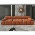 thumbnail image 4 of bokifol 104"Modular Sectional Sofa for Living Room,Cloud Couch 3-Seat Sofa for Apartment,Office,Bedroom,Orange, 4 of 8