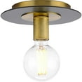 thumbnail image 4 of Progress Lighting Trimble 1-Light Flush Mount, Brushed Bronze, Flat Disc Shade, 4 of 8